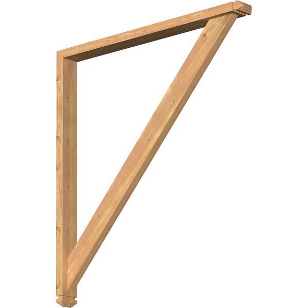 Ekena Millwork Traditional Arts and Crafts Smooth Bracket w/ Offset Brace, Western Red Cedar, 3 1/2"W x 40"D x 44"H BKT0402X40X44TRA03SWR - main